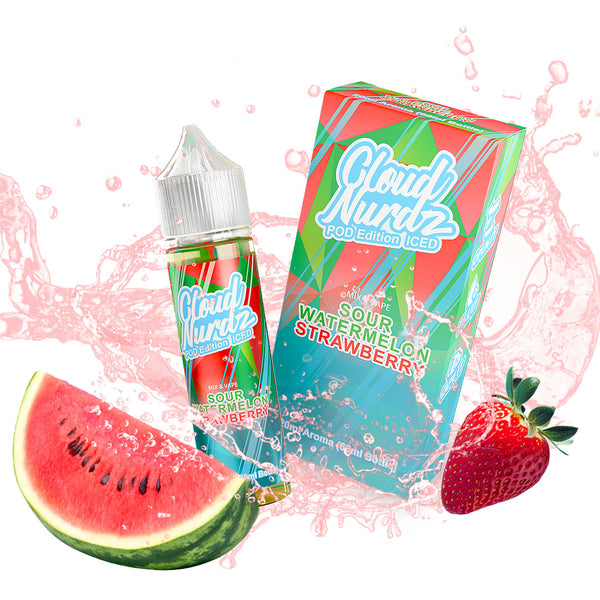 CloudNurdz SOUR WATERMELON STRAWBERRY ICED pod edition Flavour Shot 20/60ml