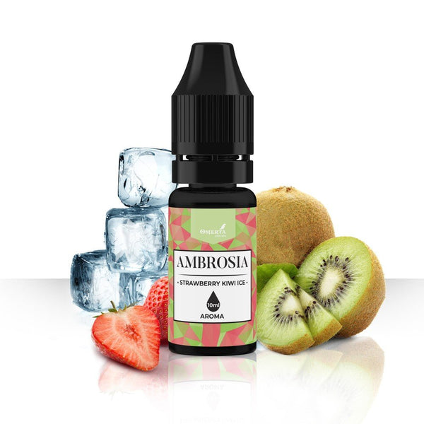 Ambrosia Strawberry Kiwi Ice Aroma 10ml - Egineatmos.gr - Omerta