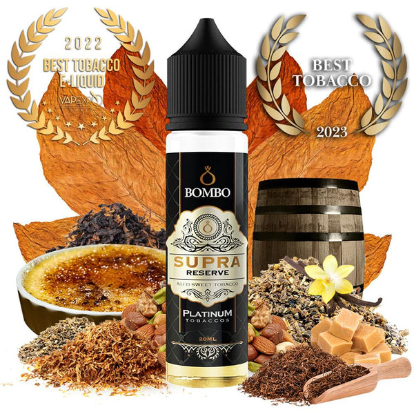 Bombo Platinum Tobaccos Supra Reserve 20ml/60ml Flavorshot - Egineatmos.gr - Bombo