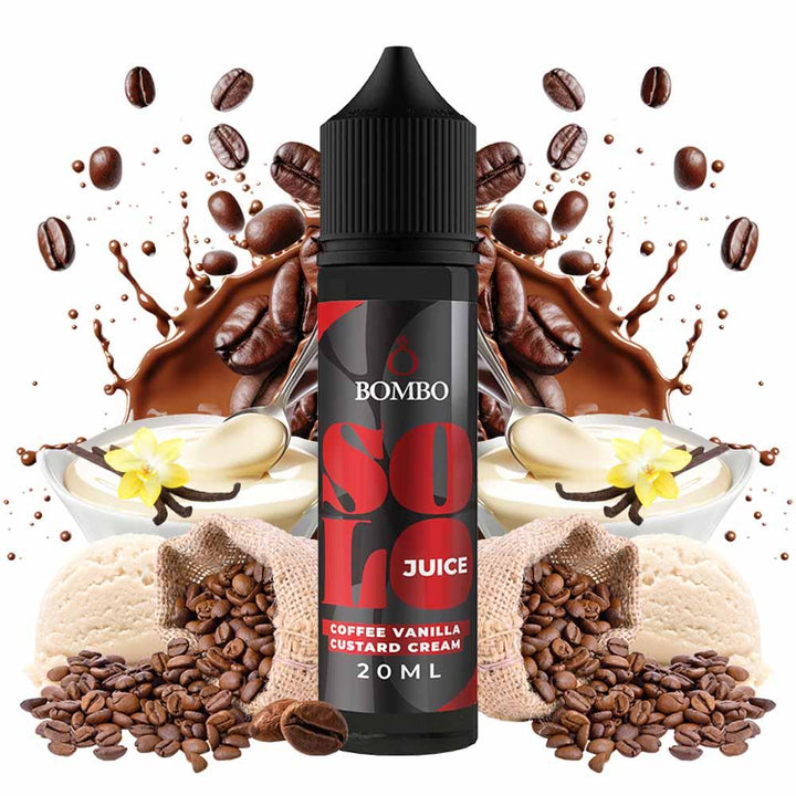 Bombo Solo Juice Coffee Vanilla Custard Cream 20ml/60ml Flavorshot - Egineatmos.gr - Bombo