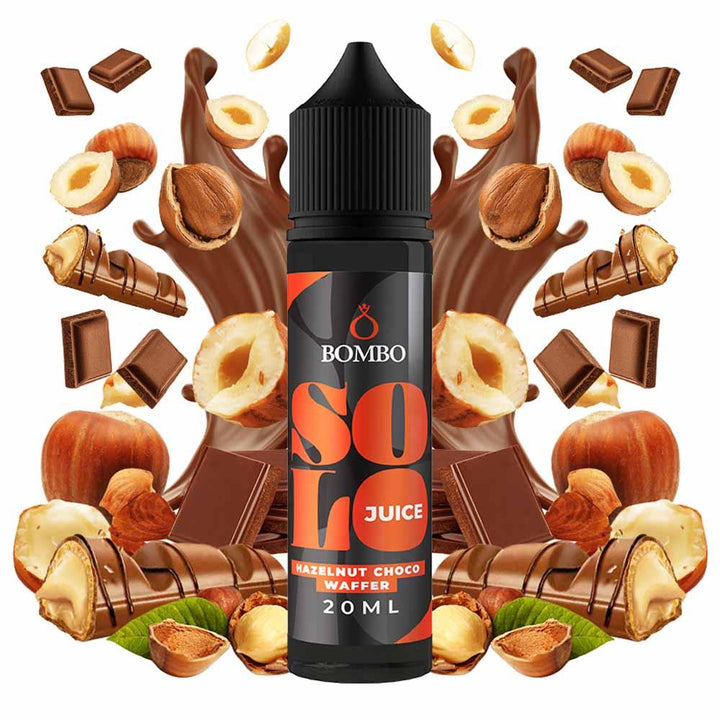 Bombo Solo Juice Hazelnut Choco Waffer 20ml/60ml Flavorshot - Egineatmos.gr - Bombo