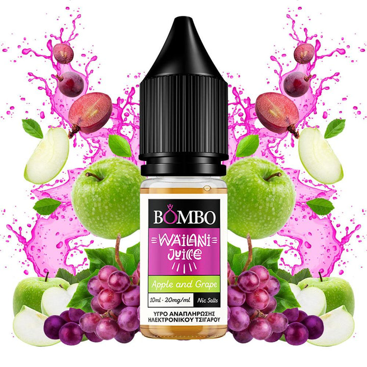 Bombo Wailani Juice Apple and Grape 10ml 20mg Nic Salts - Egineatmos.gr - Bombo