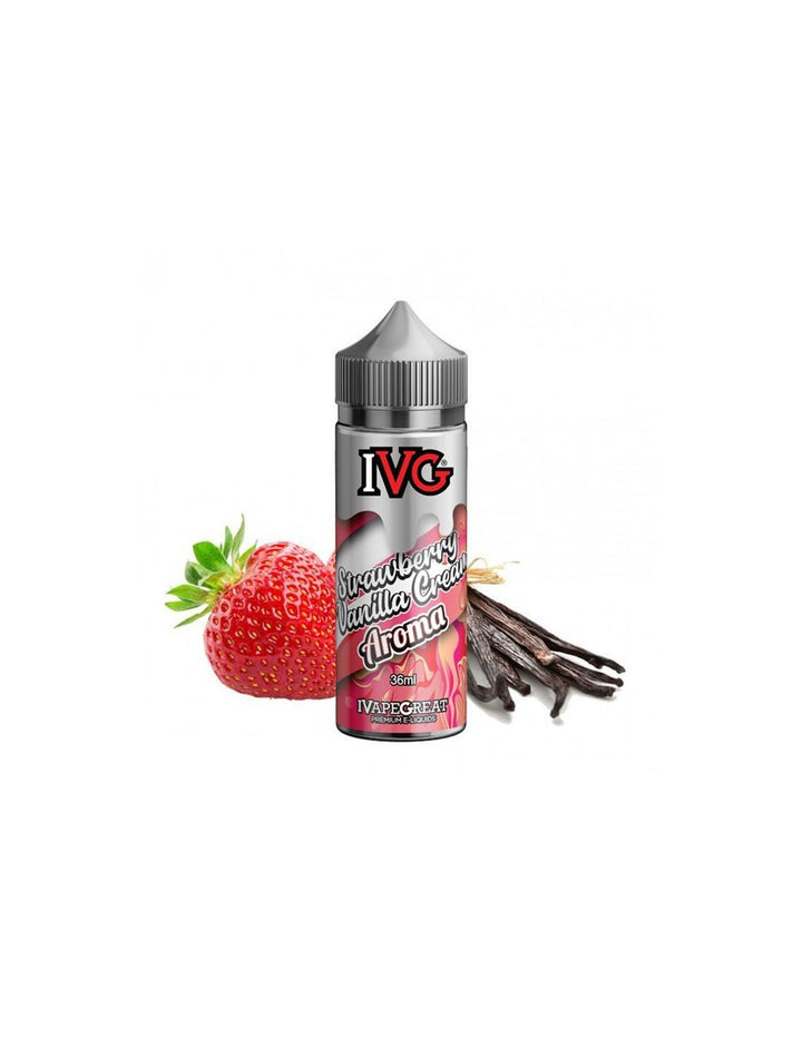 Ivg Flavour Shot Strawberry vanilla Cream 36/120ml - Egineatmos.gr - IVG