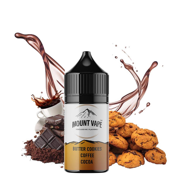 Mount Vape Butter Cookies Coffee Cocoa 10ml/30ml Flavorshot - Egineatmos.gr - Mount Vape