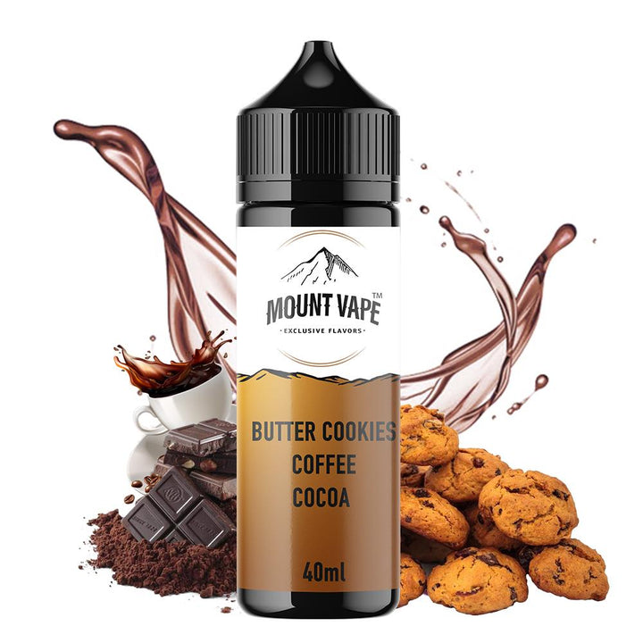 Mount Vape Butter Cookies Coffee Cocoa 40ml/120ml Flavorshot - Egineatmos.gr - Mount Vape