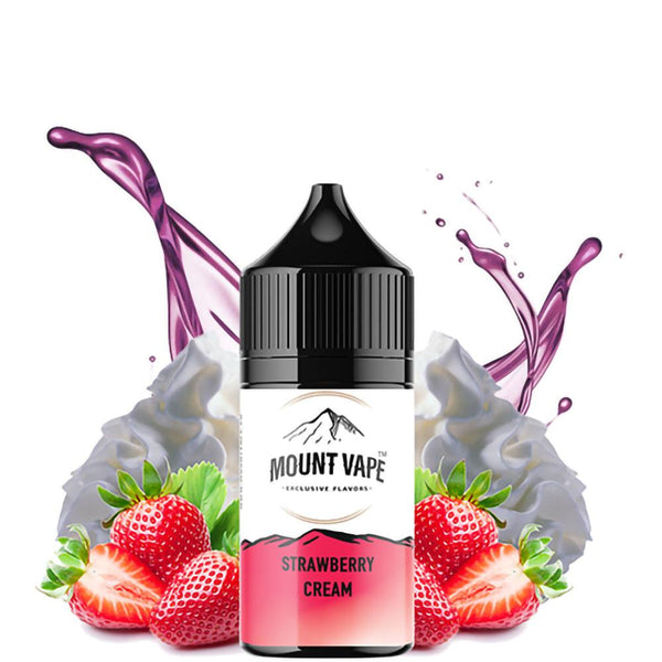 Mount Vape Strawberry Cream 10ml/30ml Flavorshot - Egineatmos.gr - Mount Vape