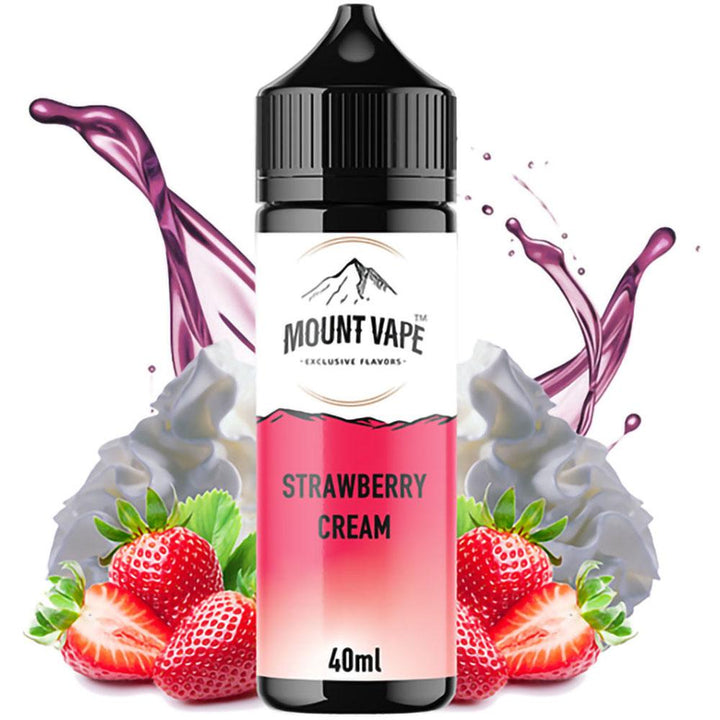 Mount Vape Strawberry Cream 40ml/120ml Flavorshot - Egineatmos.gr - Mount Vape