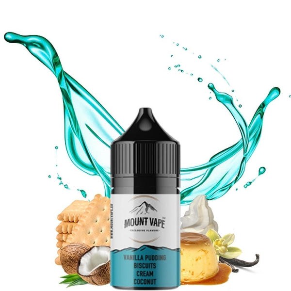 Mount Vape Vanilla Pudding Biscuits Cream Coconut 10ml/30ml Flavorshot - Egineatmos.gr - Mount Vape