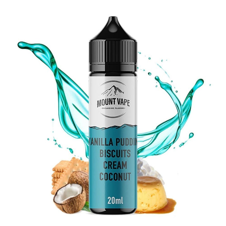 Mount Vape Vanilla Pudding Biscuits Cream Coconut 20ml/60ml Flavorshot - Egineatmos.gr - Mount Vape