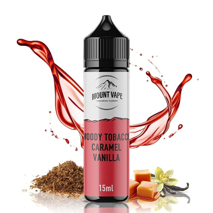 Mount Vape Woody Tobacco Caramel Vanilla 15ml/60ml Flavorshot - Egineatmos.gr - Mount Vape