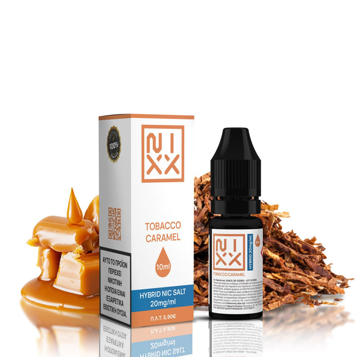 NIXX Tobacco Caramel Salt E - Liquid 10ml - Egineatmos.gr - NIXX