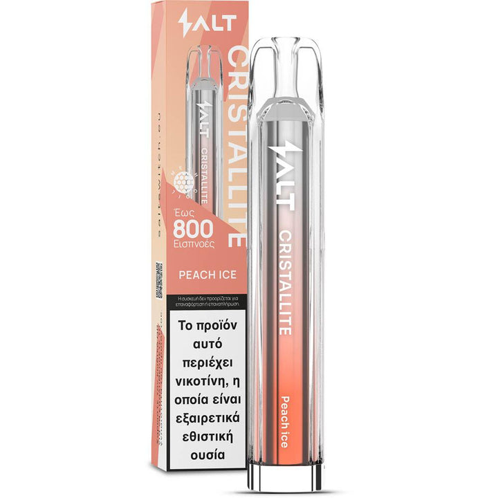 Salt Cristallite 20mg 2ml Peach Ice - Egineatmos.gr - Salt Cristallite