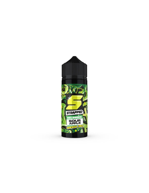 Strapped Reloaded Sour Apple Flavour Shot 120ml - Egineatmos.gr - Strapped Reloaded