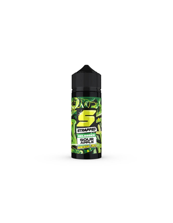 Strapped Reloaded Sour Apple Flavour Shot 120ml - Egineatmos.gr - Strapped Reloaded