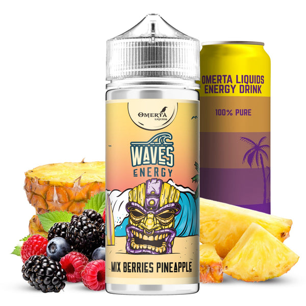 Waves Energy Mix Berries Pineapple 120 - Egineatmos.gr - Omerta