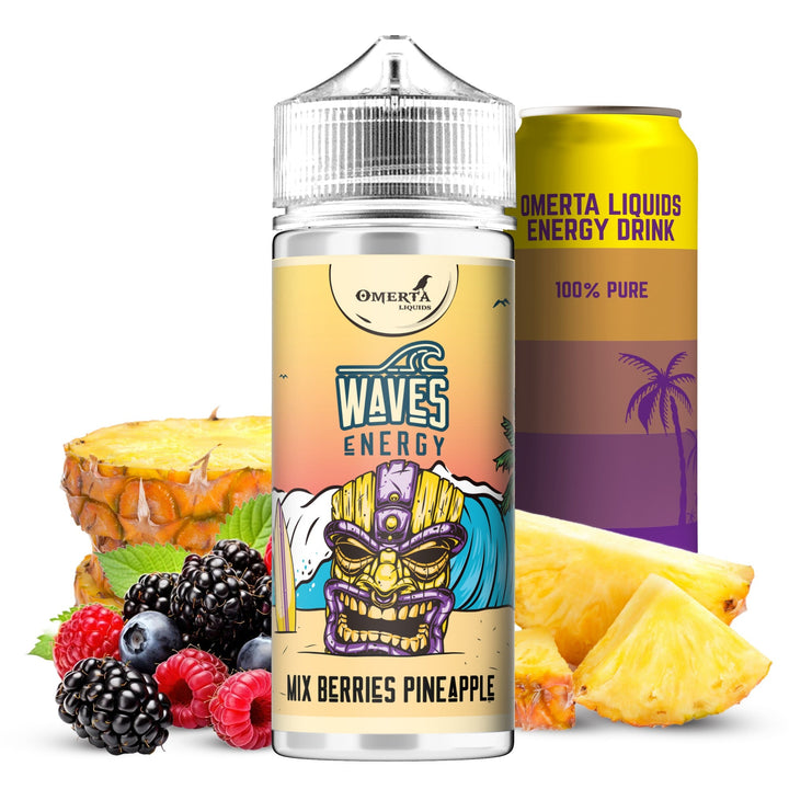 Waves Energy Mix Berries Pineapple 120 - Egineatmos.gr - Omerta