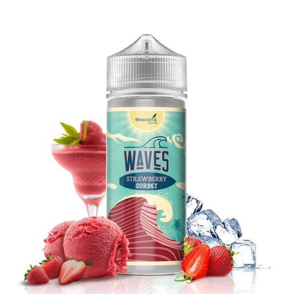 Waves Strawberry Sorbet 120 - Egineatmos.gr - Omerta