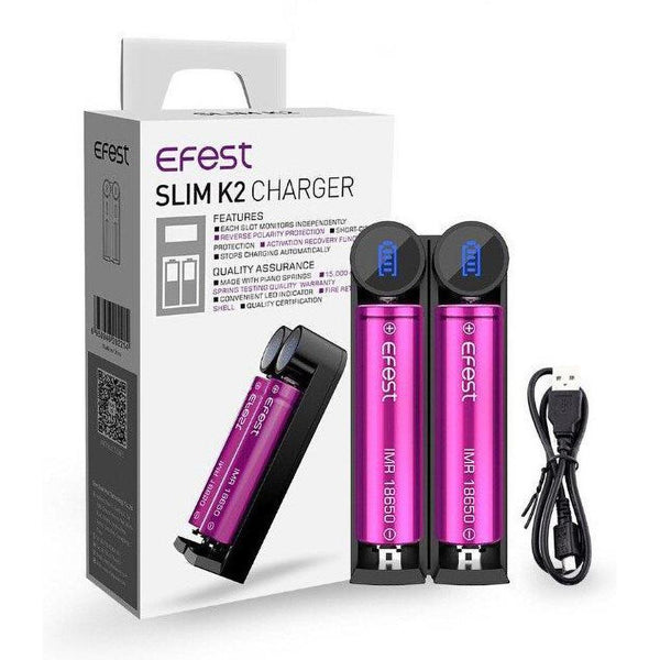 Efest Slim K2 Φορτιστής με USB Καλώδιο