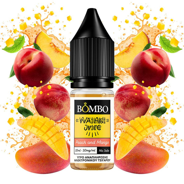 Bombo Wailani Juice Peach and Mango 10ml 20mg Nic Salts